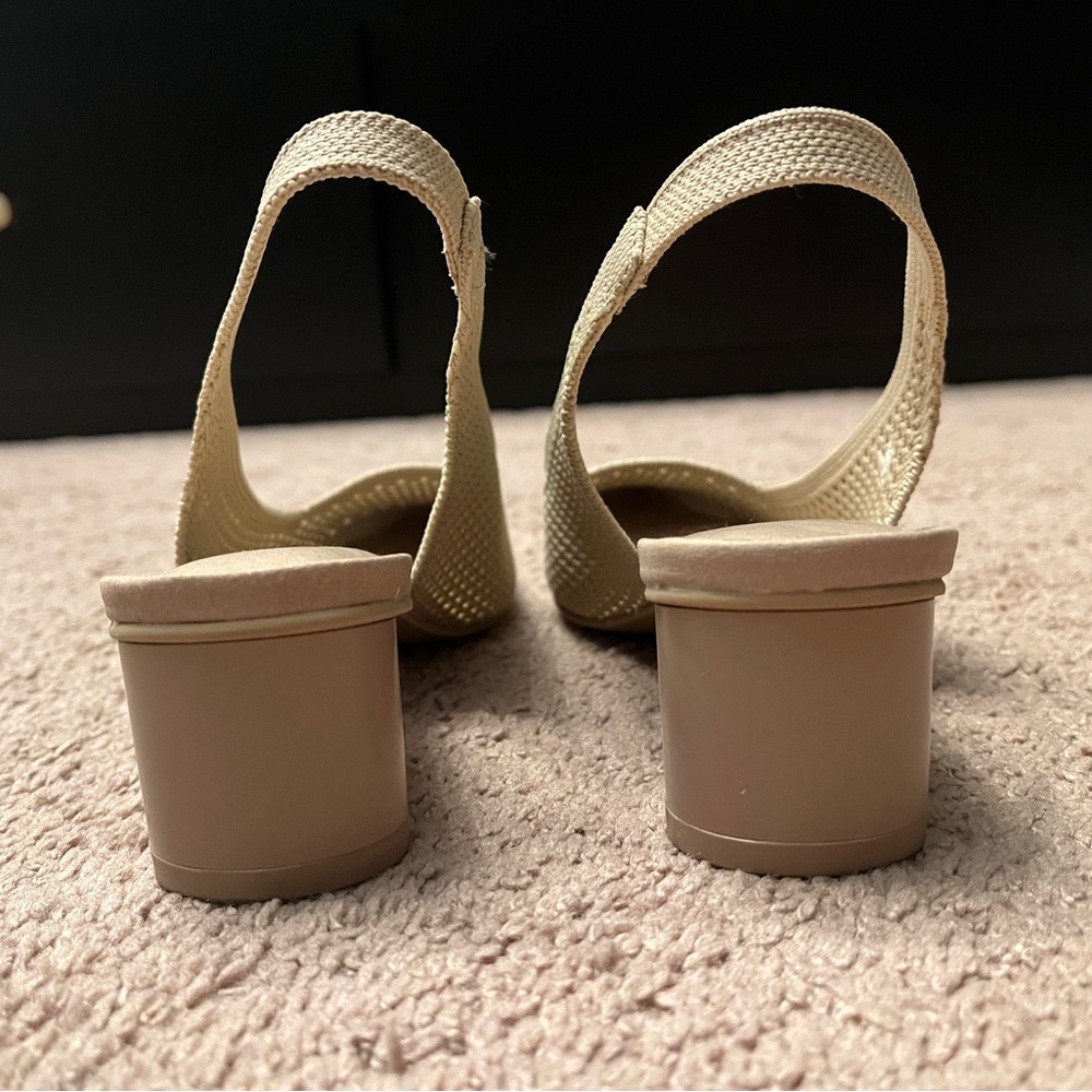 VIVAIA Women's Green Slingback Heels - Picture 3 of 7